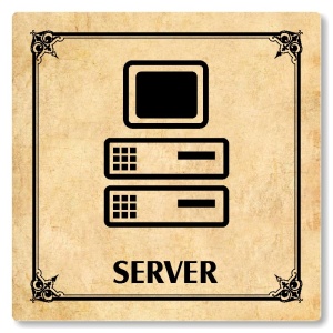 Server, 80x80mm, pergamen, Nebraska